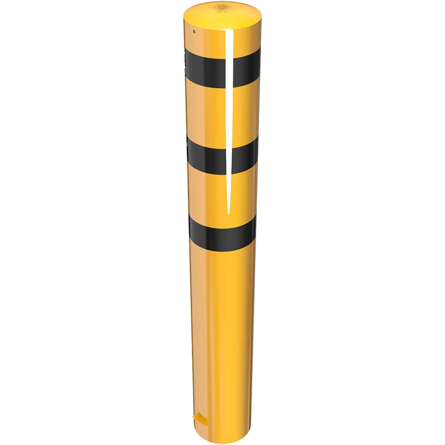 Schake Stahlrohrpoller zum Einbetonieren in Gelb-Schwarz, Durchmesser: 27,3 cm, Höhe: 200 cm - Bild 2