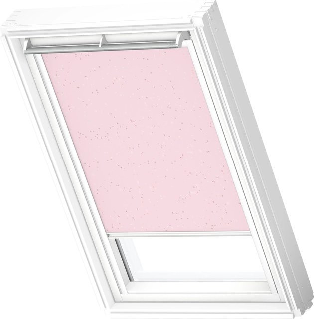 Velux Verdunkelungs-Rollo Manuell DKL F08 4659SWL mit Sternen in Rosa, Breite: 66 cm, Höhe: 140 cm - Bild 1