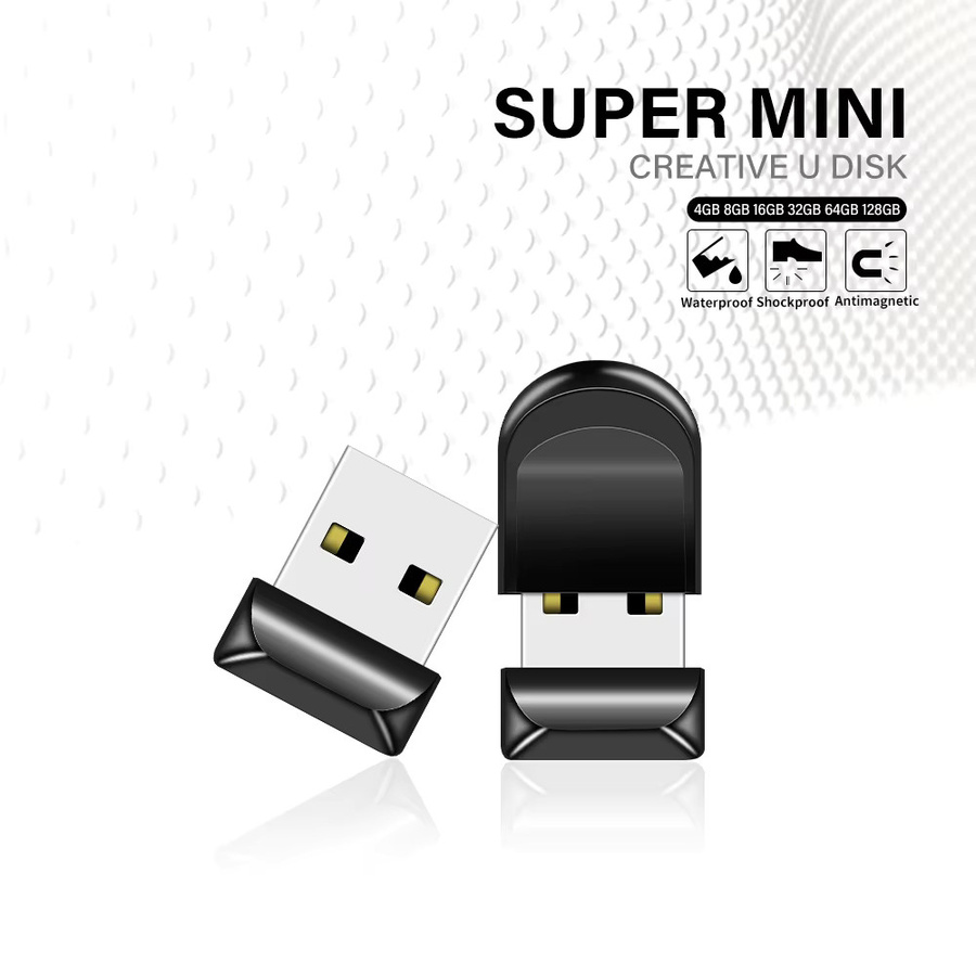 JASTER Super Mini USB-Flash-Speicher aus Metall in Schwarz - Bild 2