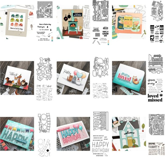 Weihnachtsdekoration Stempel und Stanzformen Set aus Metall in Mehrfarbig für Scrapbooking und Bastelarbeiten - Bild 1