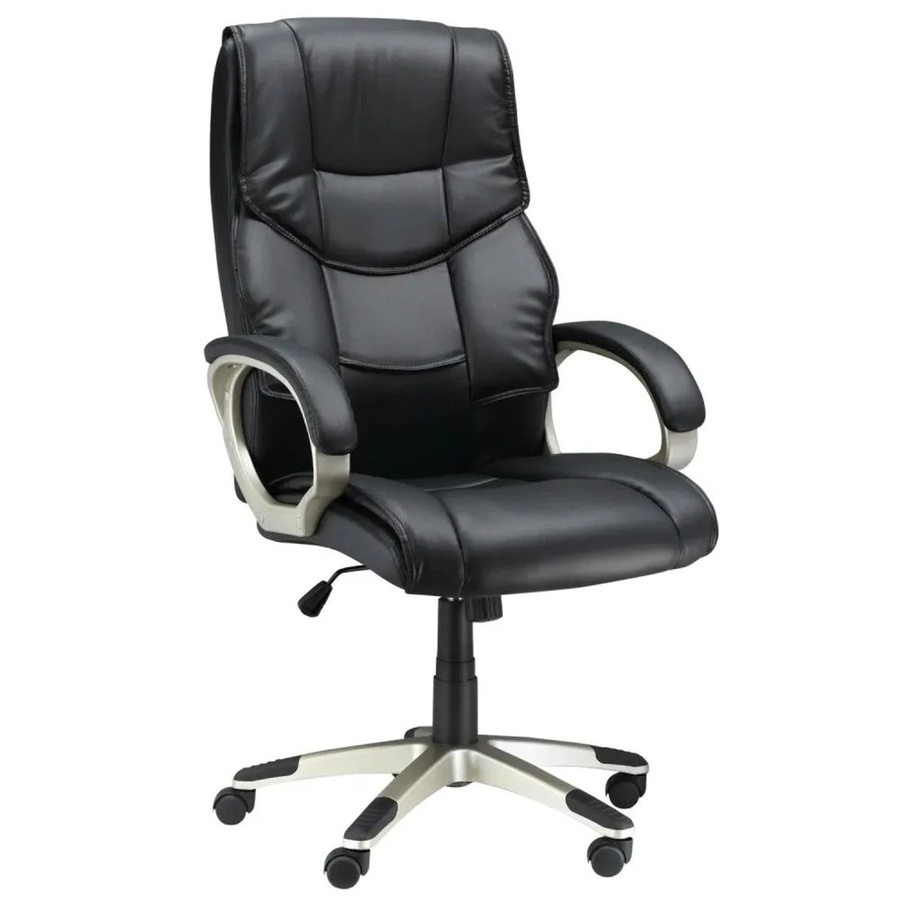 HOMCOM Chefsessel in Schwarz mit Wippfunktion und höhenverstellbarer Sitzfläche für Home Office und Sportliches Design - Bild 3