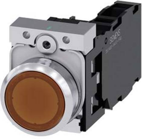 Siemens Drucktaster 3SU1156-0AB00-1FA0 in Orange und Amber aus Metall - Bild 1
