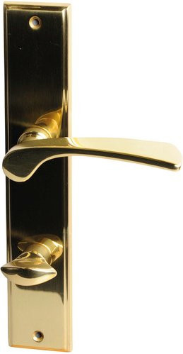 ALPERTEC Langschild-Garnitur Nelson aus Messing in Goldfarben poliert - Bild 1