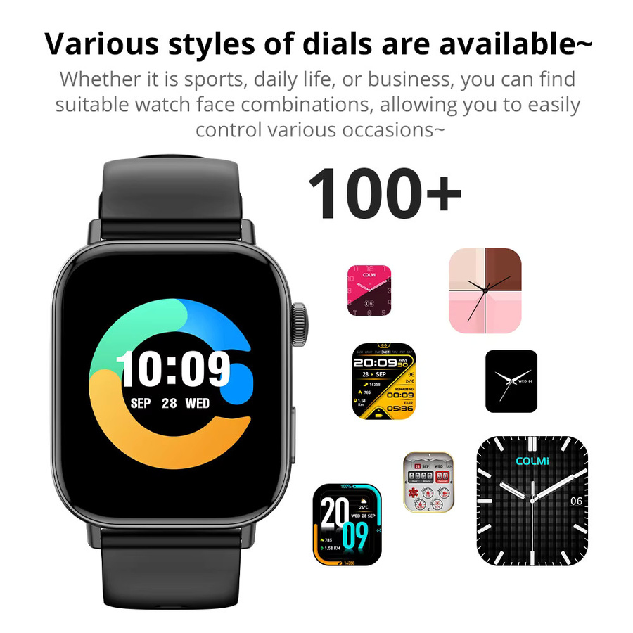 COLMI C8 Max Smartwatch in Gold mit 1,93 Zoll HD-Farbdisplay, Sprachanruf-Funktion und Gesundheits- sowie Fitness-Tracking für Männer und Frauen - Bild 3
