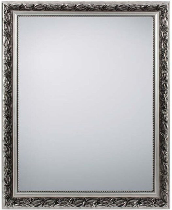 Mirrors And More Barock Wandspiegel Tanja in Silber und Grau mit Holzrahmen, B: 55 cm, H: 70 cm - Bild 1