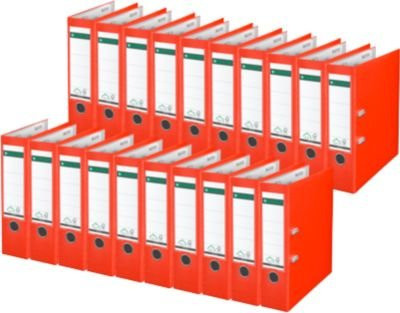 LEITZ Ordner 1010 DIN A4 in Hellrot, 20 Stück, Rückenbreite: 80 mm - Bild 1