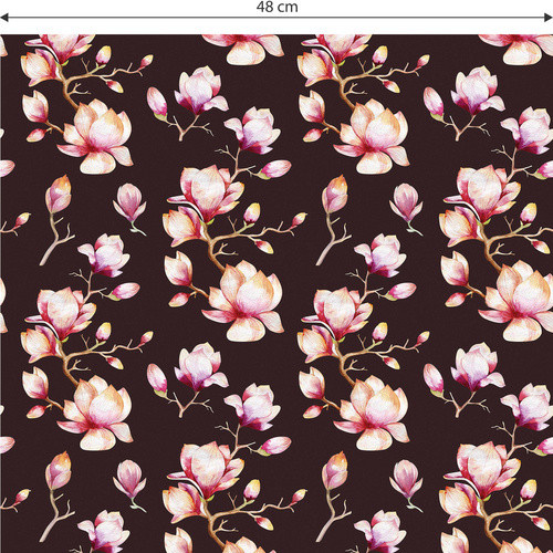 K&L Wall Art Vliestapete Kinderzimmer Magnolien Blumen Schwarz Mehrfarbig Matt - Bild 2