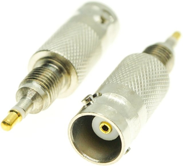 Motorola Q9 BNC Adapter Set mit Stecker und Buchse in Silber für GP88 GP300 GP88S GP2000 GP2000S GP328 GP338 Funkgeräte - Bild 1