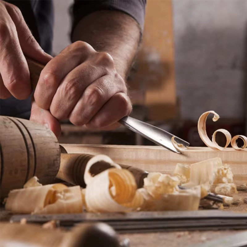 JUNEFOR 12-teiliges Holzschnitz-Meißel-Set aus Stahl für professionelle Holzbearbeitung - Bild 6