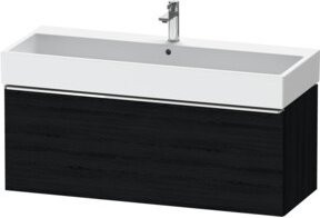 Duravit Waschtischunterschrank D-Neo wandhängend in Schwarz und Weiß mit 1 Auszug, B: 118,4 cm, T: 44,2 cm, H: 44,0 cm - Bild 1