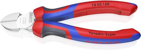 Knipex Seitenschneider aus Chrom-Vanadium-Stahl in Rot, Länge: 160 mm - Bild 1