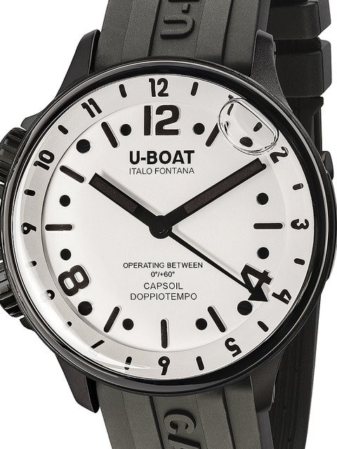 U-Boat Herrenuhr, Edelstahl, Quarz, GMT, 45 mm, 10 ATM - Bild 1