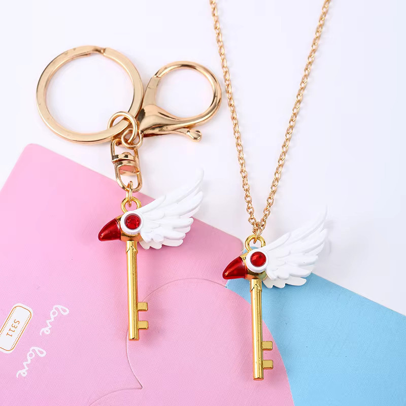 HUASIYI Schlüsselbund Card Captor Sakura Zauberstab, Unisex - Bild 1