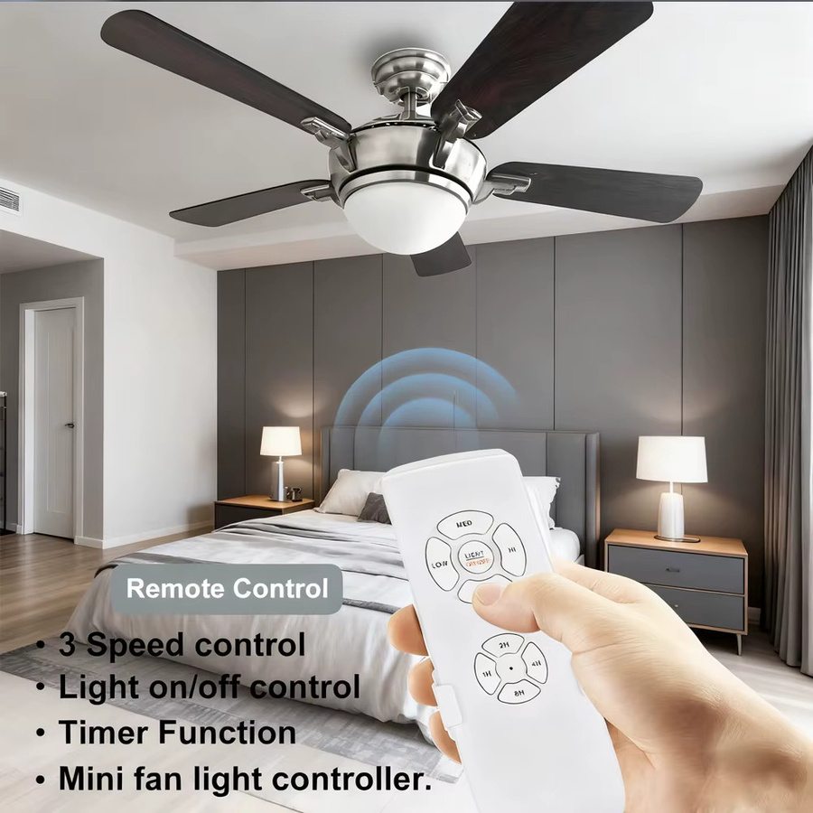 Tedeligo Universal Deckenventilator Fernbedienung Set mit Timer und Windgeschwindigkeitssteuerung in Weiß - Bild 3