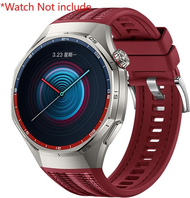 Eelhoe Uhrenarmband Silikon, rot, Unisex, für Huawei GT 6 Pro 46 mm - Bild 1