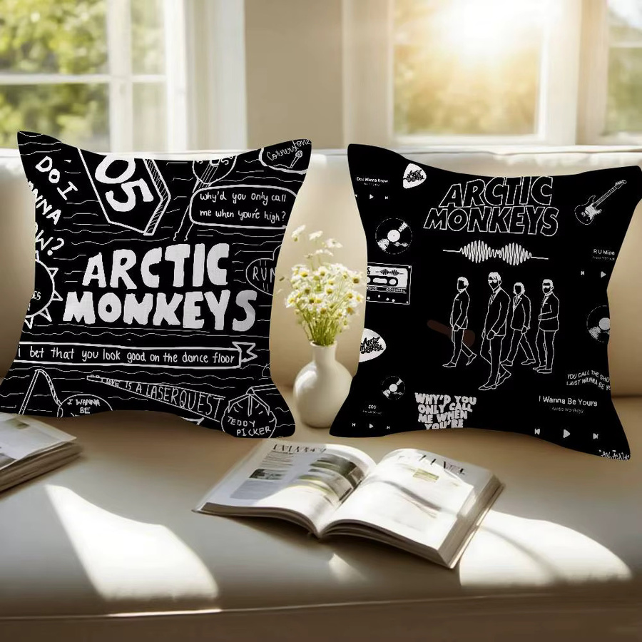 A-Arctic Rock Monkeys Band Kissenbezug in Schwarz, quadratisch, Breite: 30 cm, Höhe: 30 cm - Bild 2