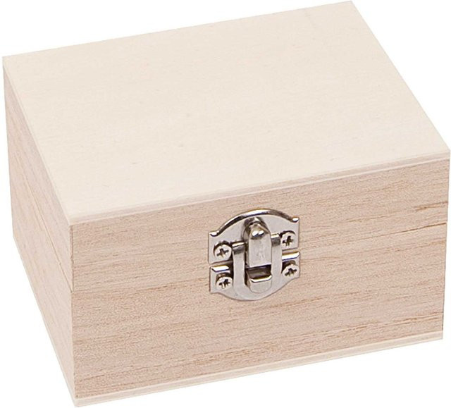 Rico Design Schatulle rechteckig aus Holz B/T/H: 8,5 x 6,5 x 5 cm - Bild 1