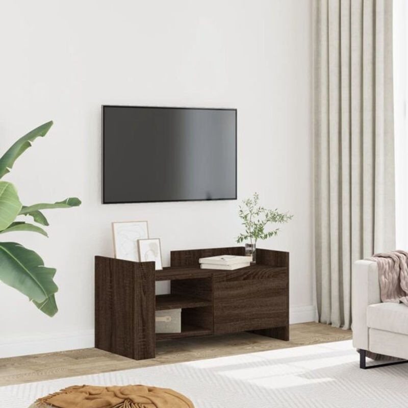 Vidaxl TV-Schrank in Braun aus Holzwerkstoff, Modern, B/T/H: 80 x 35 x 40 cm - Bild 1