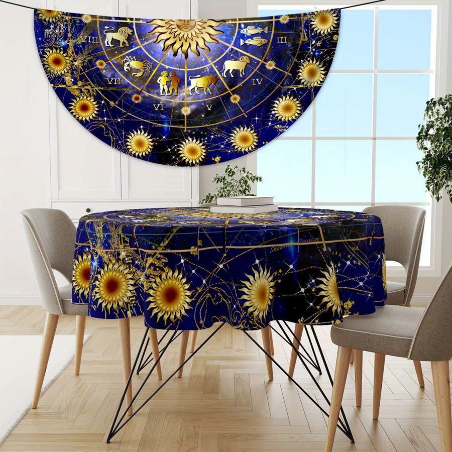VIKAMA Tischdecke mit Sternbild-Muster für Astrologie- und Meditationsräume - Bild 2