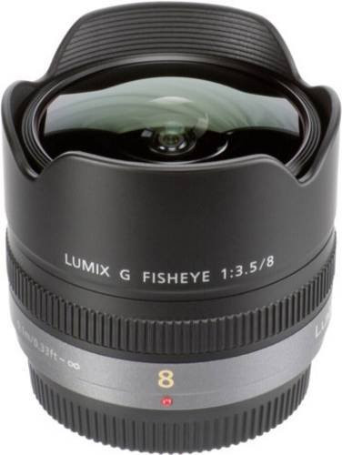 Panasonic Lumix G Fisheye-Objektiv H-F008E für Micro Four Thirds, 8 mm, f/3.5, Schwarz - Bild 1