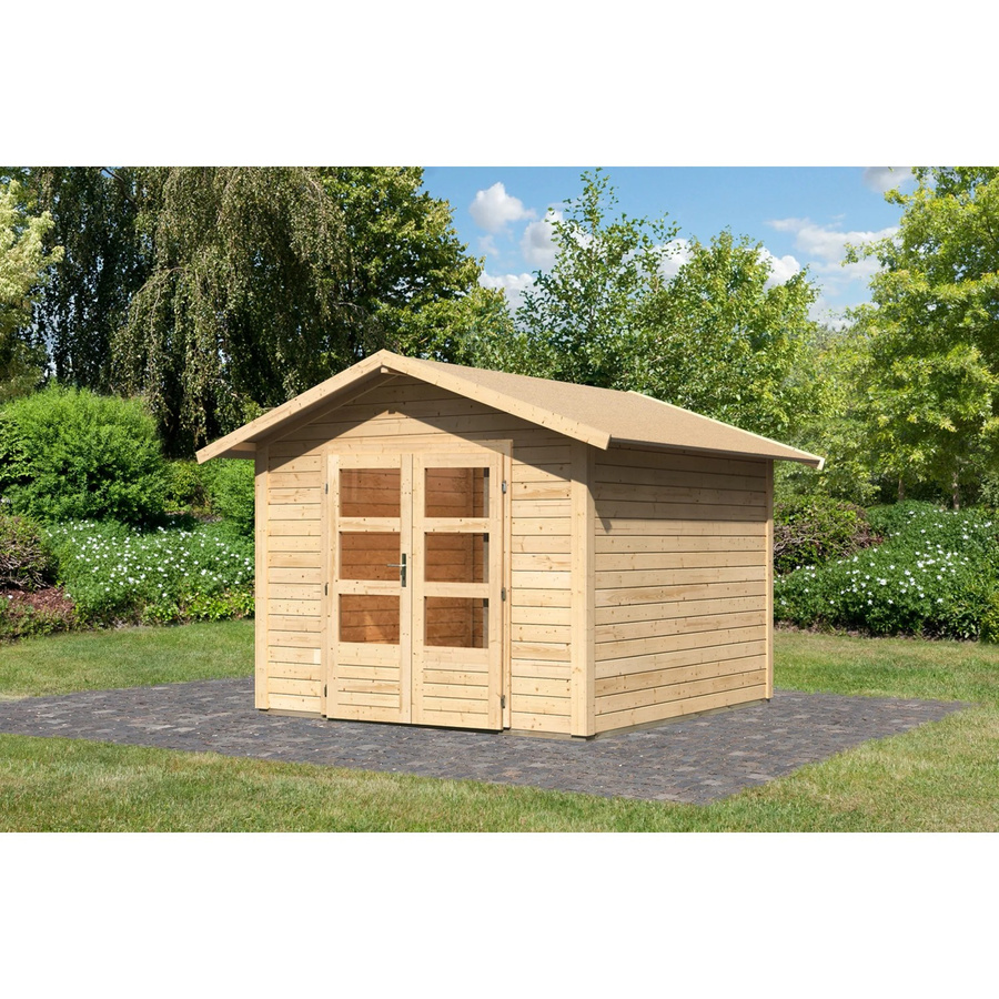 Karibu Holz-Gartenhaus Tyka in Natur mit Satteldach, B/T: 270 x 270 cm - Bild 2