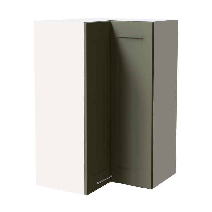 Feldmann-Wohnen Eckhängeschrank Oslo Küchenschrank in Weiß und Reed Green Matt, B/T/H: 60 x 60 x 96 cm - Bild 2