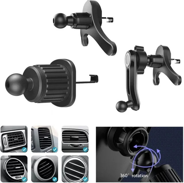 Ersatz-Kugelkopf-Basis mit 17mm Clip für magnetische Auto-Handyhalterungen, Schwarz - Bild 1