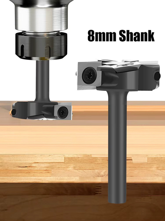 CMCP CNC Spoilboard Surfacing Fräser mit 8 mm Schaft und 4 Flöten aus Hartmetall zur Abflachung - Bild 7