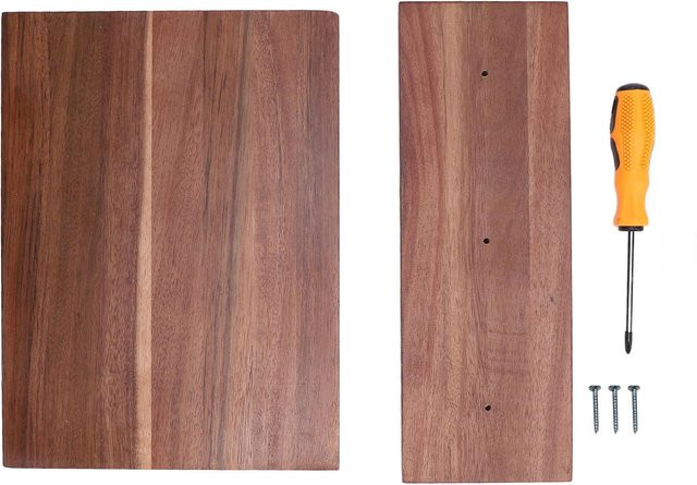 Aimo Magnetischer Messerhalter aus Holz in Schwarz und Braun als universeller Doppelseitiger Messerblock für deine Küchenarbeitsplatte - Bild 1