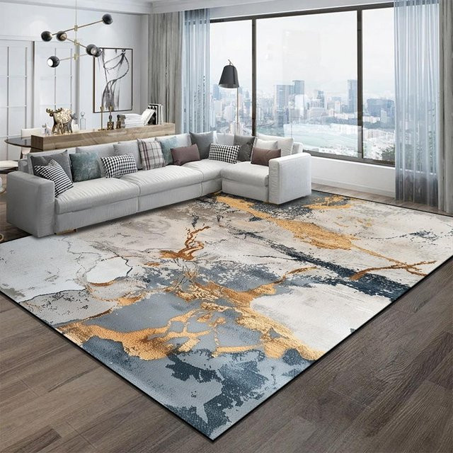 Wucifang Jewelry Abstrakter Teppich in Multicolour, weich und rutschfest, geometrisches Boho-Design für Wohnzimmer und Schlafzimmer, B x T: 100 x 160 cm - Bild 1