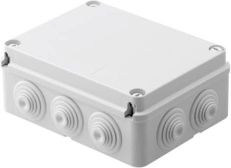 Gewiss GW44007 Abzweigkasten in Weiß mit IP55 Schutzart, B/T/H: 17,05 x 21,65 x 7,9 cm - Bild 1