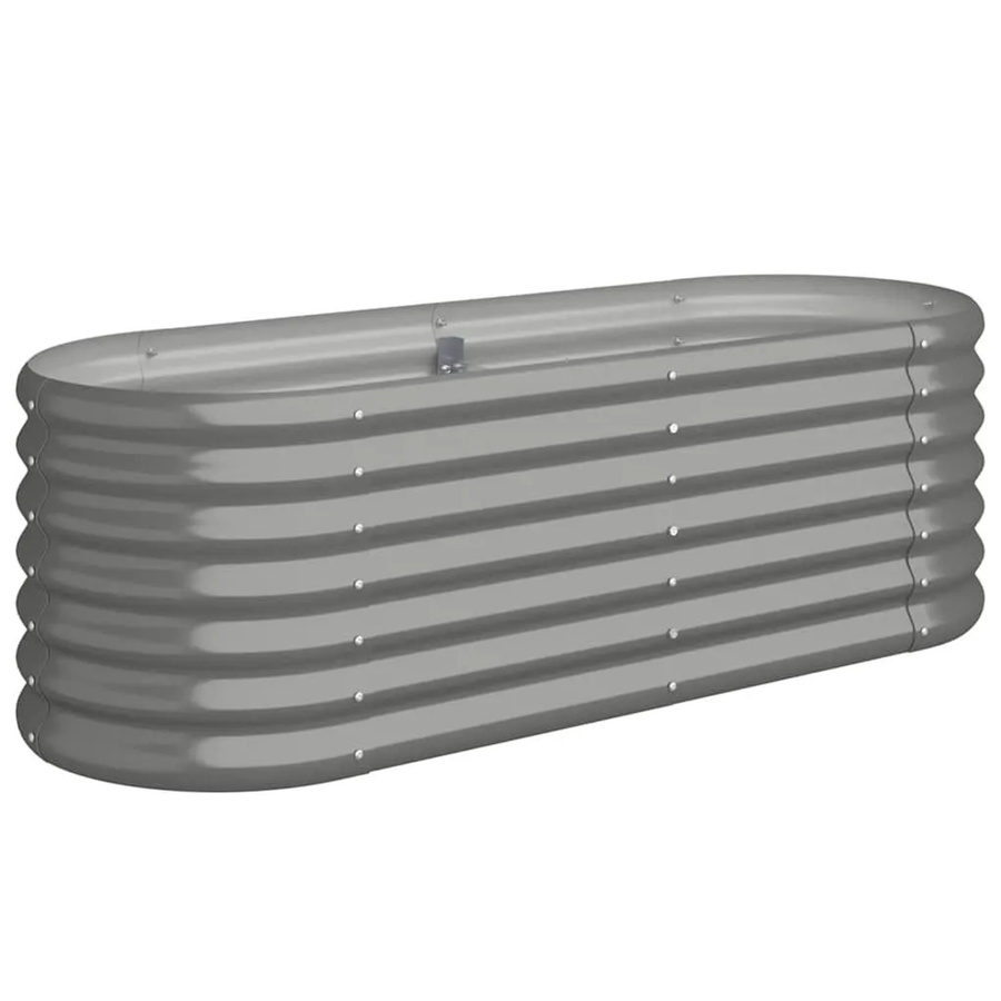 Furnicato Hochbeet aus verzinktem Stahl in Grau, B/T/H: 114 x 40 x 36 cm - Bild 2