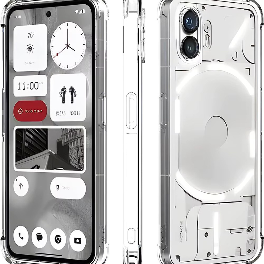 Stoßfeste Airbag Clear Case Silikon-Schutzhülle für Nothing Phone 1, 2, 3, 3A lite und Pro in Transparent - Bild 2