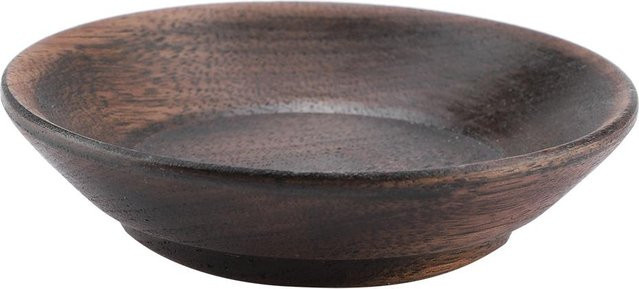 Rundes Serviertablett aus massivem Holz von CosyHome in Grau und Braun, Durchmesser: 7,5 cm - Bild 1
