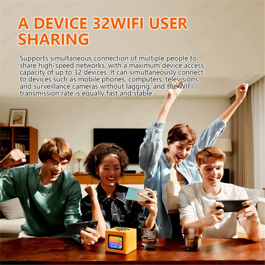 NUOYING Hochleistungs 4G WiFi 6 Router mit SIM-Karte für Heim und Büro in Orange - Bild 4
