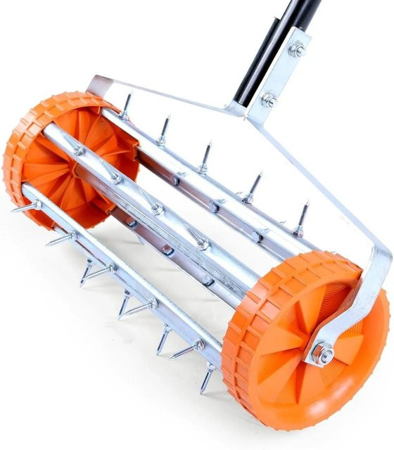 FUXTEC Rasenlüfter FX-RL400 manueller Aerating-Lüfter aus Stahl in Orange - Bild 1