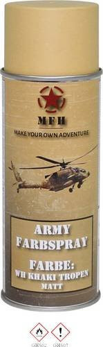 MFH Military & Adventure Farbspray Khaki Tropen Matt RAL 1002 Sand-Beige 400ml B: 6,5 cm, H: 20 cm - Bild 1