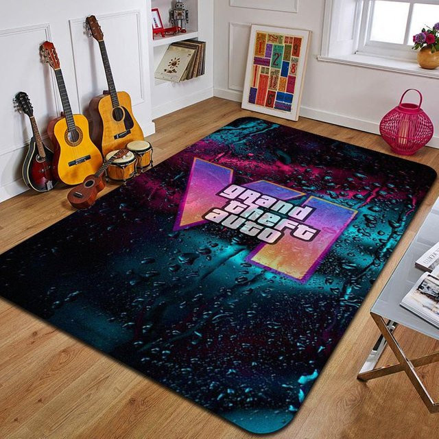 Grand Theft Auto Dekoteppich für Wohnzimmer und Schlafzimmer, Mehrfarbig, B/H: 60 x 40 cm - Bild 1