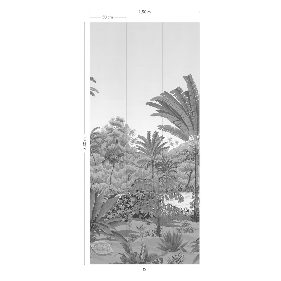 Isidore Leroy Mural Riviere des Parfums Wandtapete in Grau, Breite: 330 cm, Höhe: 50 cm - Bild 3