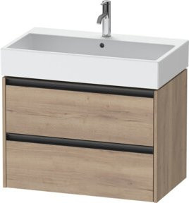 Duravit Waschtischunterschrank Ketho.2 in Weiß Marmoriert mit 2 Schubladen, wandhängend, B/T: 78,4 x 46 cm - Bild 1