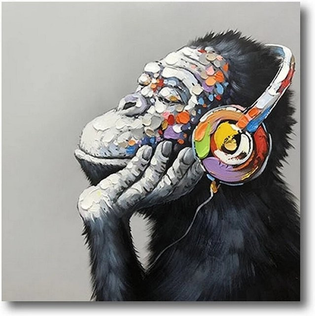 TPFLiving Poster Leinwand mit abstrakten und bunten Tiermotiven, Modell JB1870-5, Multicolor, B/H: 70 x 70 cm - Bild 1