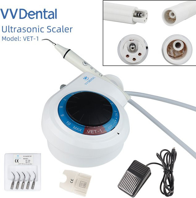 VVDental Ultraschall-Zahnsteinentferner mit 5 Aufsätzen, Unisex - Bild 1