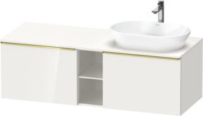 Duravit Waschtischunterschrank D-Neo in Weiß Hochglanz, Wandhängend, Breite: 140 cm, Tiefe: 55 cm - Bild 1