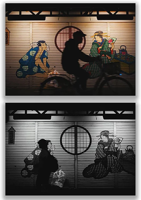 Kunstposter ReachMani mit Nachtansicht von Tokio und Straßenfotografie in Mehrfarbig - Bild 1