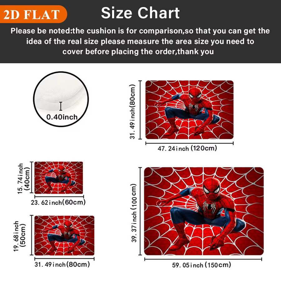 Rutschfeste Badematte von BEAST KINGDOM mit Marvel Spinnen-Motiv in Rot, Rechteckig, B/T: 60 x 40 cm - Bild 4