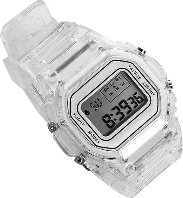 Neoglint Armbanduhr, Digitaluhr, Kunststoff, Weiß, Unisex - Bild 1