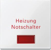 Merten Wippe für Heizungsnot-Schalter mit Kontrollfenster in Rot und Weiß - Bild 1