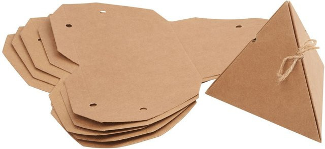 VBS Kraftkarton Geschenkbox Pyramide in Braun aus Kraftpapier - Bild 1