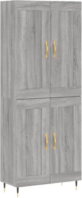 vidaXL Highboard Grau Sonoma aus Holzwerkstoff und Metall, B/T/H: 69,5 x 34,0 x 180,0 cm - Bild 1