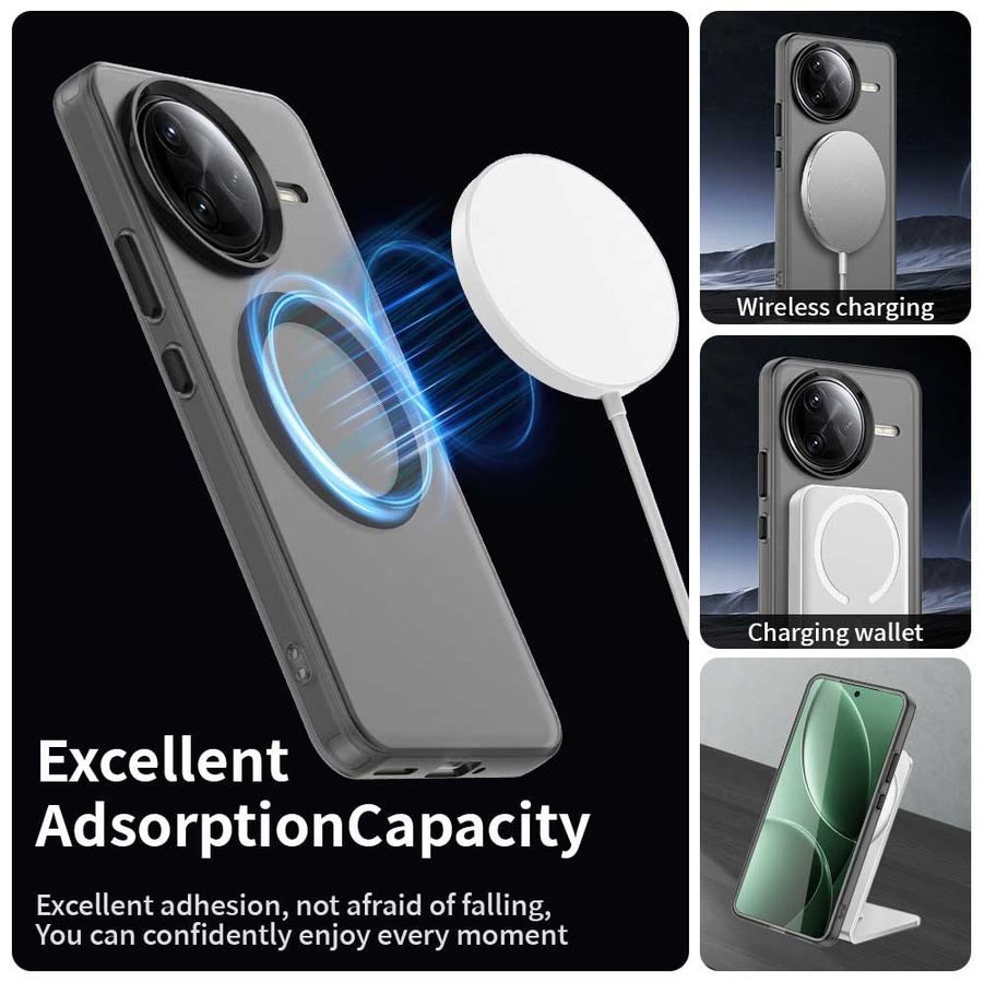 Transparente magnetische kabellose Ladehülle für Xiaomi Poco F7 Pro und F7 Ultra in Bonbonfarben - Bild 3